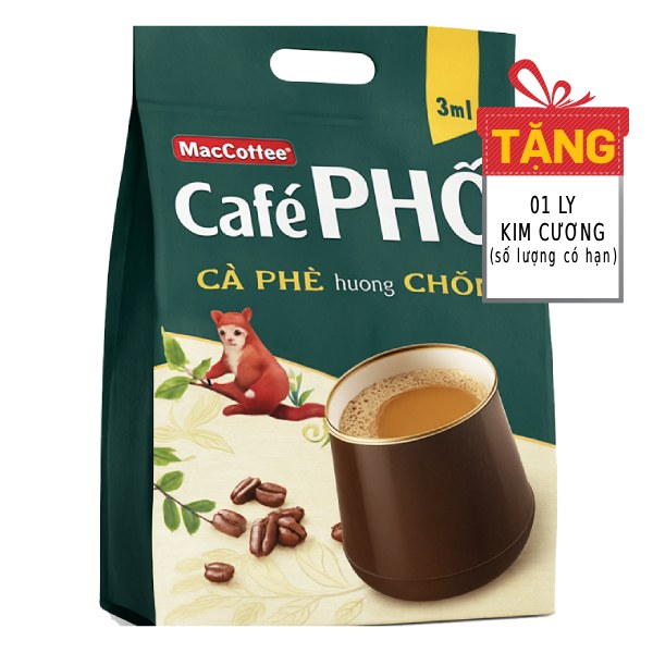 Cà Phê MacCoffee Cafe Phố Hương Chồn Túi 480G