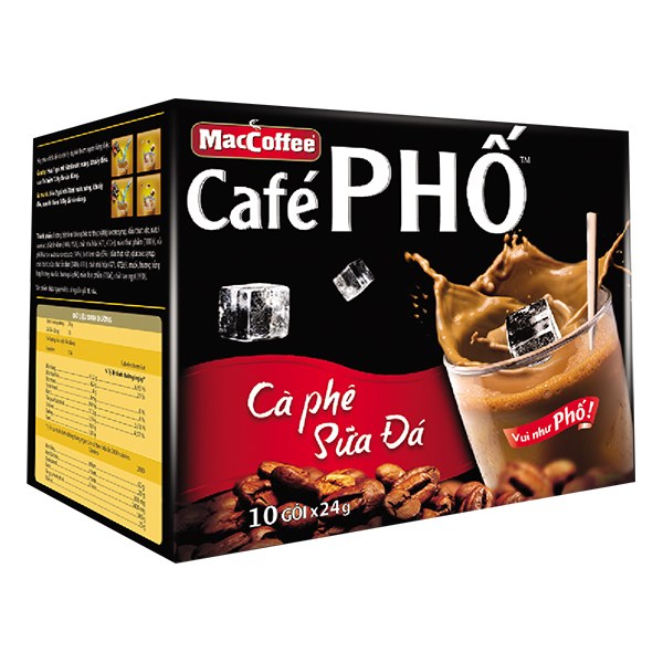 Cà Phê Phố Sữa Đá Hộp 10 Gói*24G