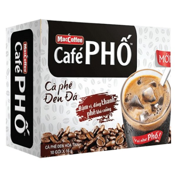Cà Phê Phố Đen Đá Hộp 10 Gói*16G