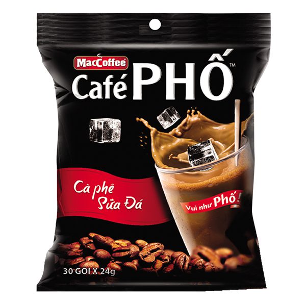 Cà Phê MacCoffee Café Phố Sữa Đá Túi 30 Gói*24G