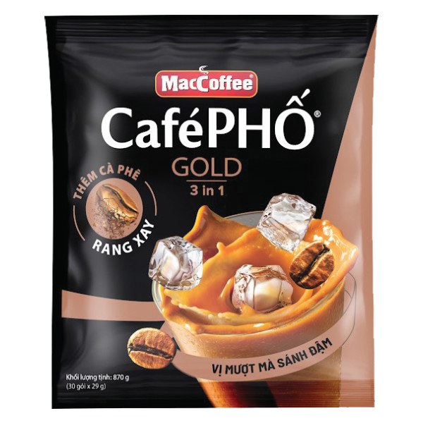 Cà Phê Phố Gold 3in1 Túi 30 Gói*29G