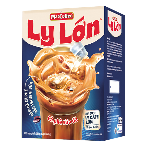 Cà Phê Sữa MacCoffee Ly Lớn Hộp 10 Gói*26G
