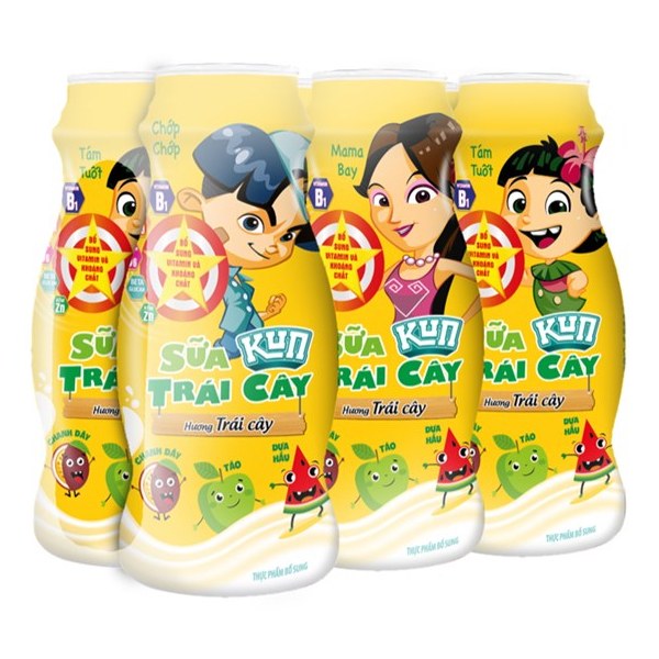 Lốc 6 Sữa Trái Cây Lof Kun Hương Trái Cây 85Ml