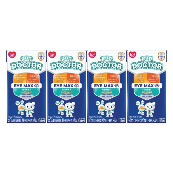 Lốc 4 Sữa Dinh Dưỡng Pha Sẵn Kun Doctor Eye Max 110Ml