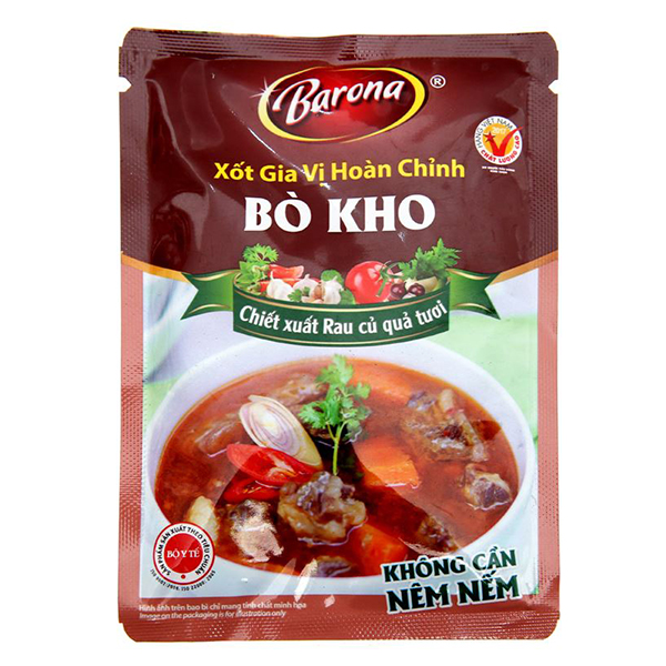 Xốt Gia Vị Hoàn Chỉnh Barona Bò Kho 80G