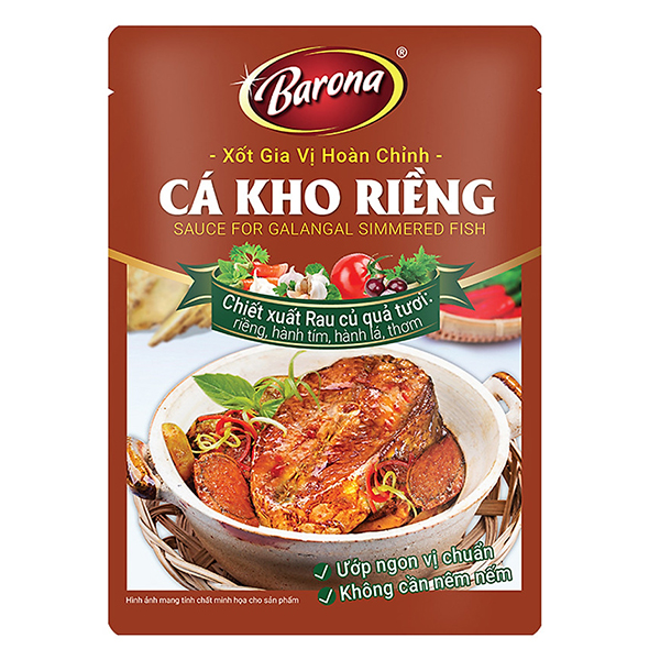 Xốt Gia Vị Hoàn Chỉnh Barona Cá Kho Riềng 80G