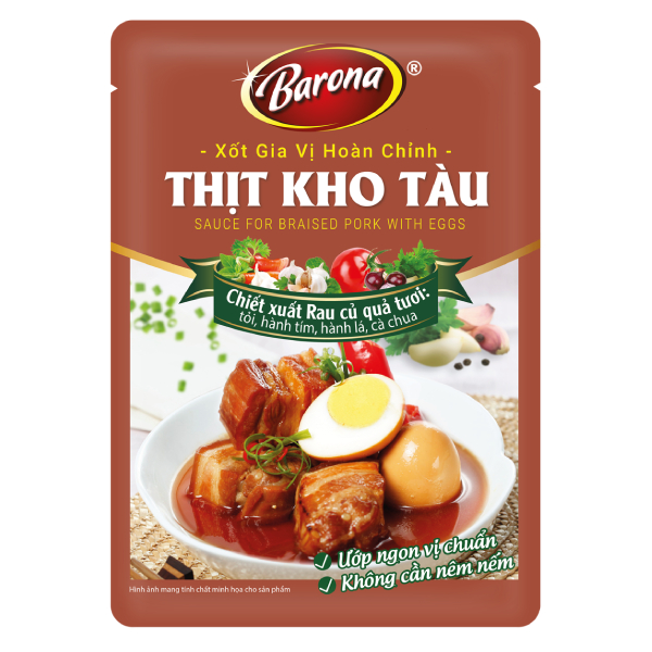Xốt Gia Vị Hoàn Chỉnh Barona Thịt Kho Tàu 80G