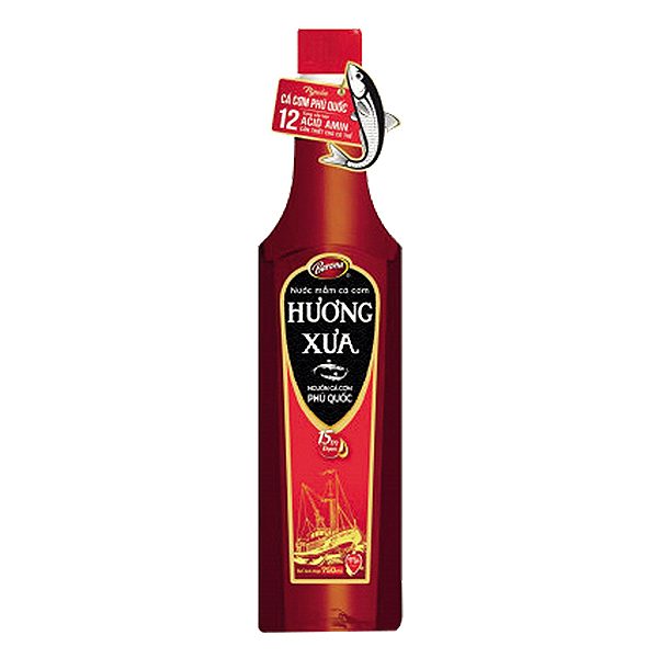 Nước Mắm Cá Cơm Phú Quốc Hương Xưa 15N 750Ml