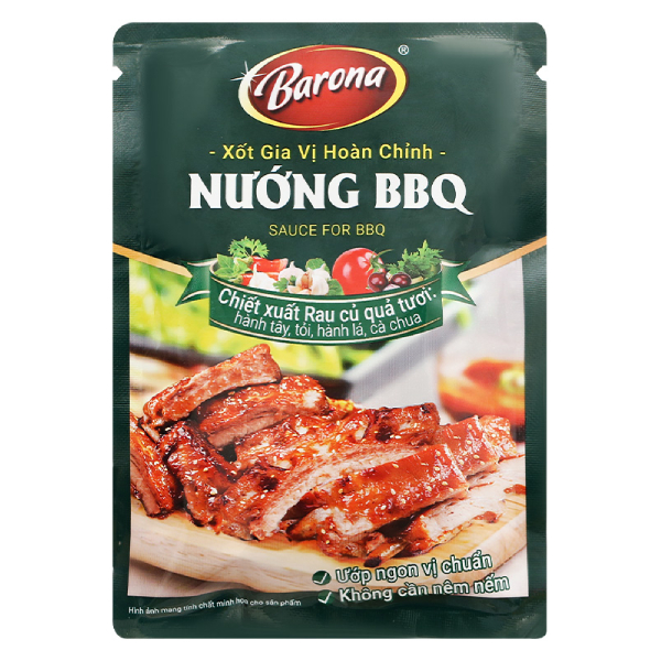 Xốt Gia Vị Hoàn Chỉnh Barona Nướng BBQ 80G