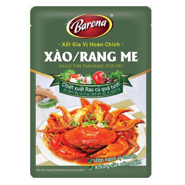 Xốt Gia Vị Hoàn Chỉnh Barona Xào/Rang Me 80G