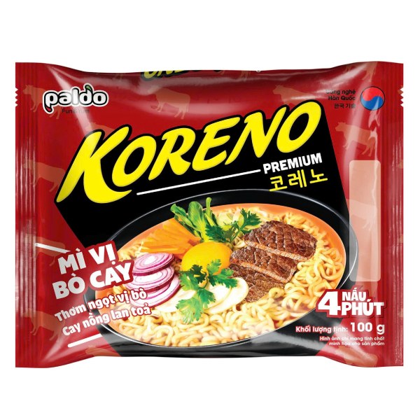 Mì Koreno Bò Cay 100G