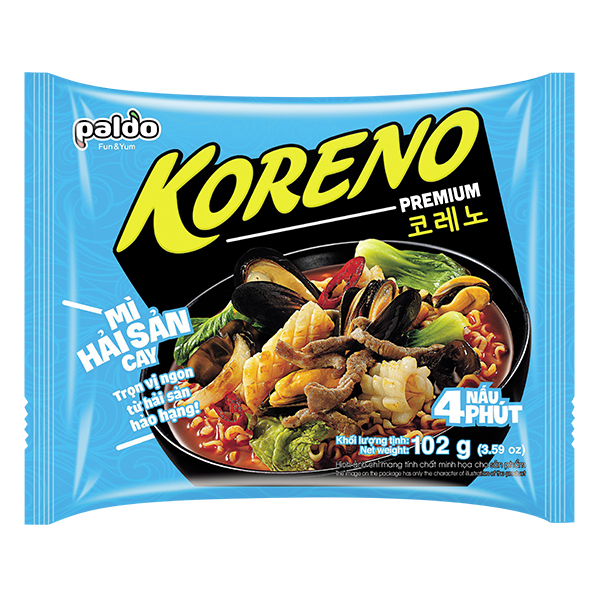 Mì Koreno Hải Sản Cay Premium Gói 102G