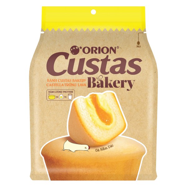 Bánh Custas Bakery Castella Trứng Lava Gói 150G