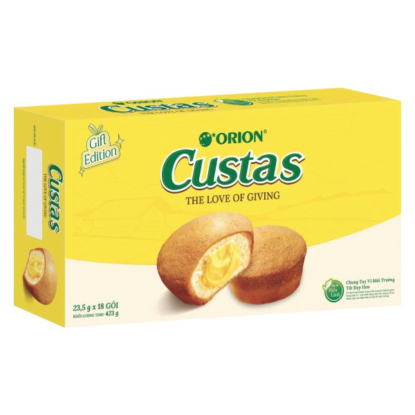 Banh Custas Nhân Kem Trứng Hộp 423G