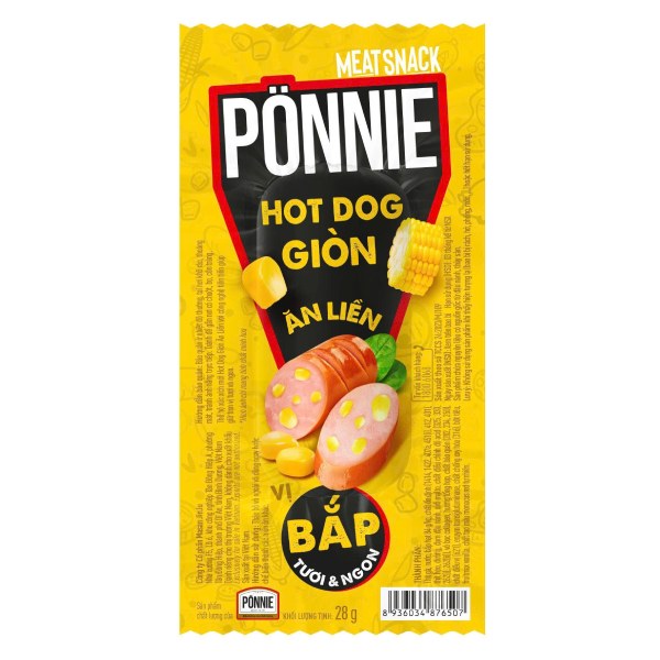 Hot Dog Giòn Ăn Liền Ponnie Vị Bắp 28G