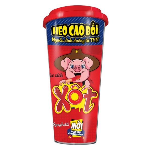 Xúc Xích Lắc Heo Cao Bồi Xốt Spaghetti Hộp 51G
