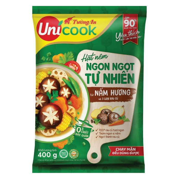 Hạt Nêm Tường An Unicook Nấm Gói 400G