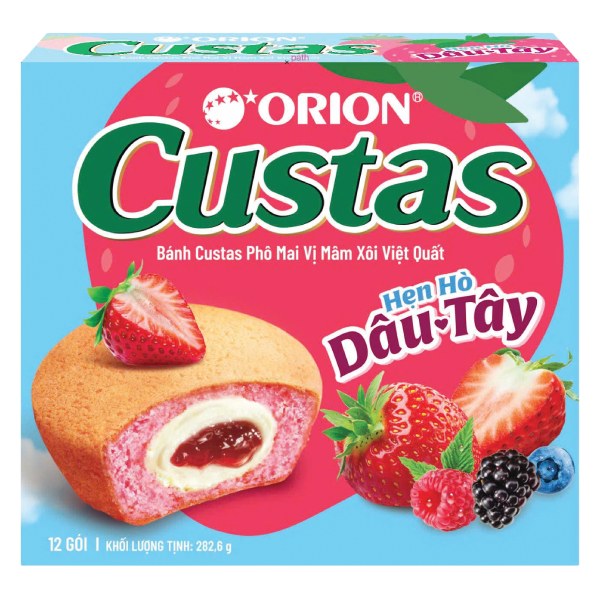 Bánh Custas Phô Mai Mâm Xôi Việt Quất Hộp 282.6G