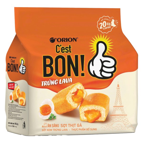 Bánh Ăn Sáng C'est Bon Kem Trứng Lava Gói 101.5G