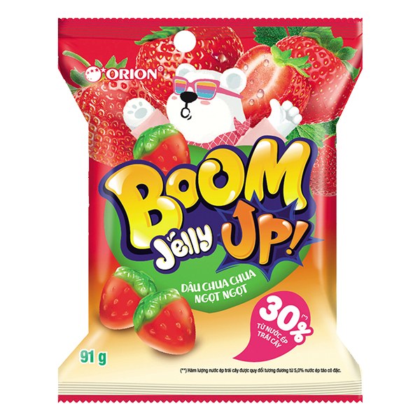 Kẹo Dẻo Boom Vị Dâu Gói 91G