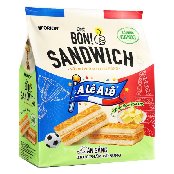 Bánh Ăn Sáng C'est Bon Sandwich Sốt Bơ Phô Mai Chà Bông 147G
