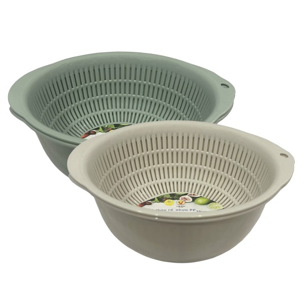 Bộ Thau Rổ Tròn Tự Lập 24Cm