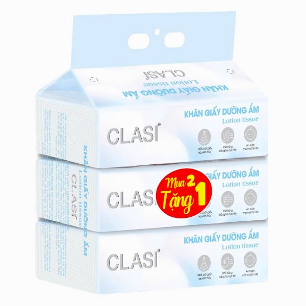 (Only Emartmall) Lô 2+1 Khăn Giấy Rút Dưỡng Ẩm Cao Cấp Clasi 300 Tờ