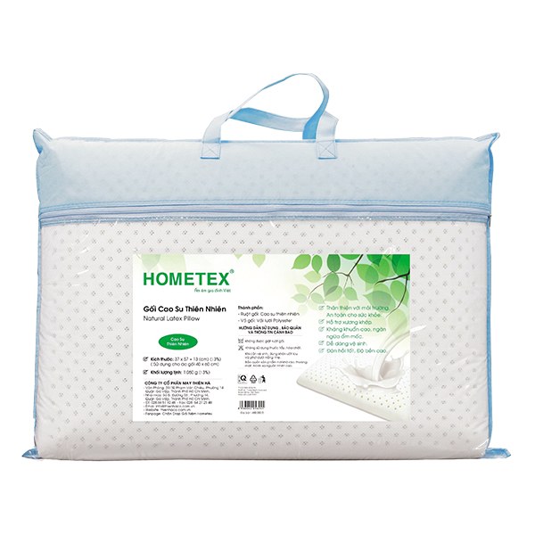 Gối Cao Su Thiên Nhiên Hometex 37*57Cm