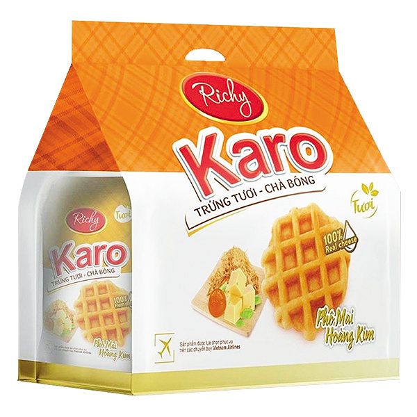 Bánh Richy Karo Trứng Tươi Chà Bông Phô Mai 156G