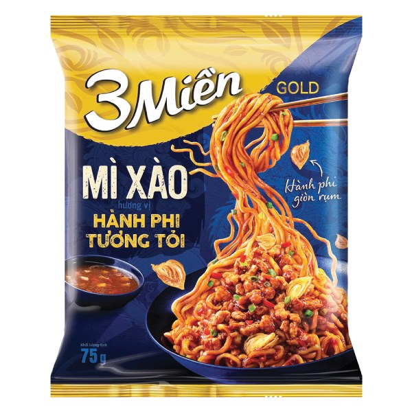 Mì Xào 3 Miền Gold Hành Phi Gói 75G
