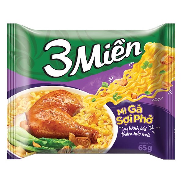 Mì 3 Miền Gà Sợi Phở Gói 65G