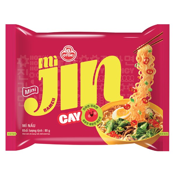 Mì Mini Jin Otoki Vị Cay Gói 80G