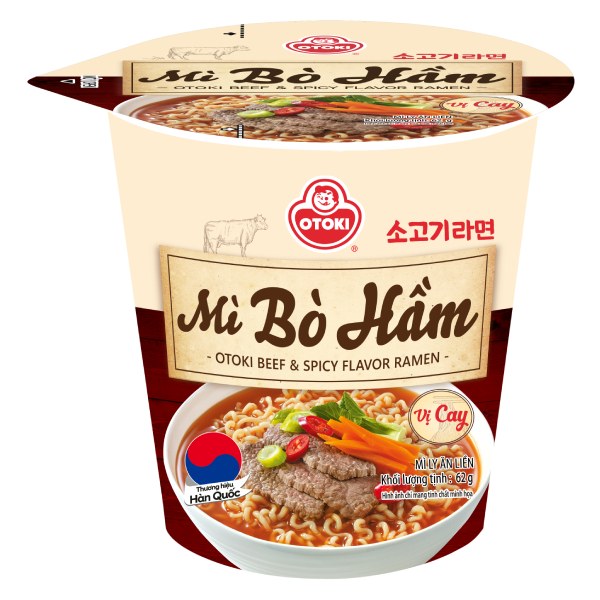 Mì Otoki Bò Hầm Vị Cay Ly 62G