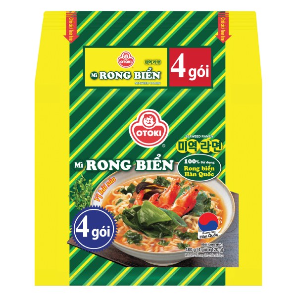 Lốc 4 Mì Rong Biển Otoki Gói 120G
