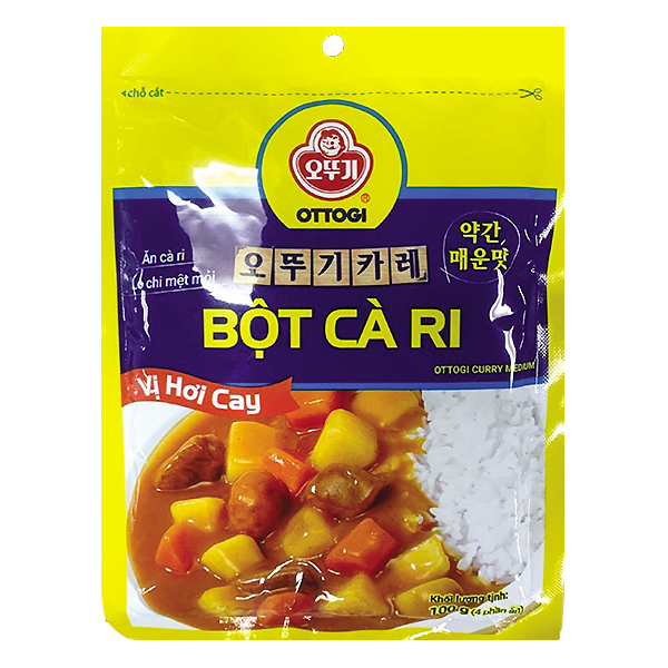 Bột Cà Ri Ottogi Vị Hơi Cay Gói 100G