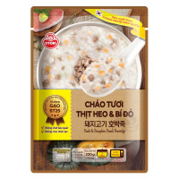 Cháo Tươi Otoki Thịt Heo Bí Đỏ Gói 220G
