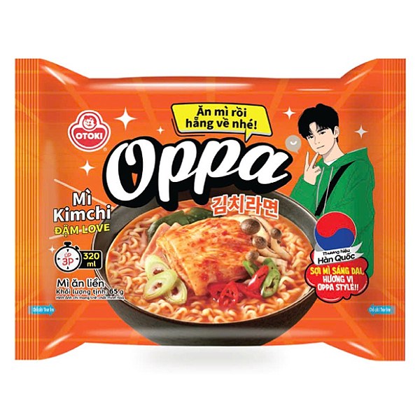 Mì Otoki Oppa Kim Chi Gói 65G