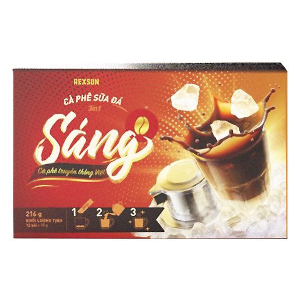 Cà Phê Sáng 3IN1 Sữa Đá Hộp 12 Gói*18G