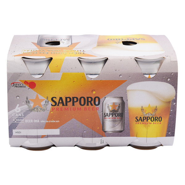 Bia Sapporo Lốc 6 Lon 330Ml