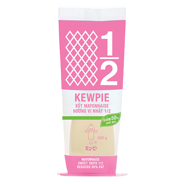 Xốt Mayonnaise Kewpie Hương Vị Nhật 1/2 Béo 300G