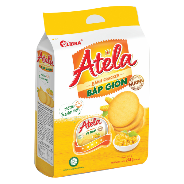 Bánh Cracker Atela Bắp Giòn 228G