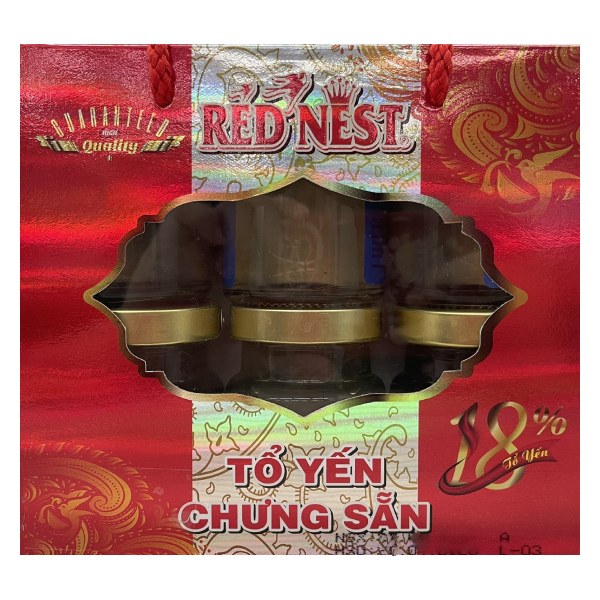 Hộp 6 Hũ Nước Yến Red Nest Chưng Sẵn Có Quai 70Ml