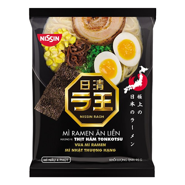 Mì Ramen Nissin Thịt Hầm Tonkotsu Gói 90G