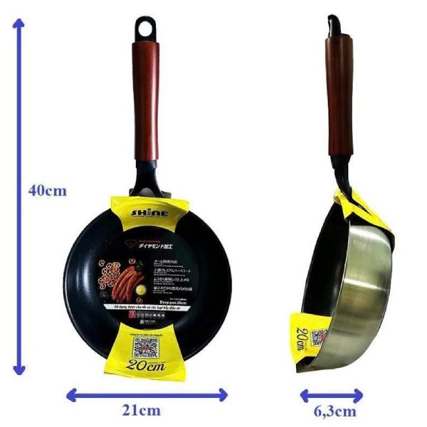 Chảo Sâu Egg Dance Black Diamond Deeppan 20Cm