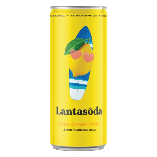 Nước Soda Lanta Chanh Vàng Lon 250Ml