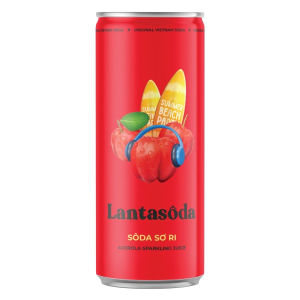 Nước Soda Lanta Sơ Ri Lon 250Ml
