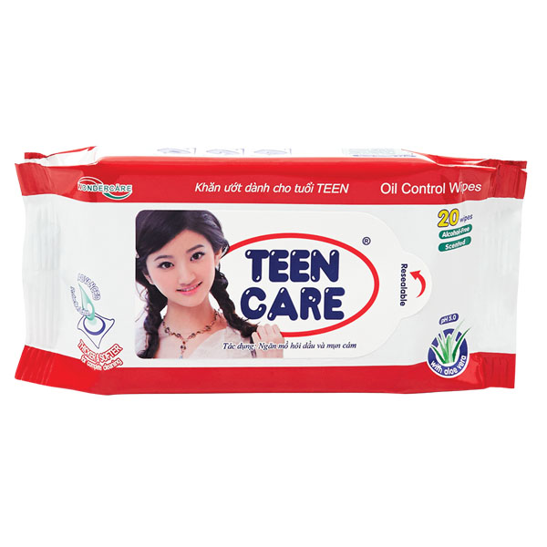 Khăn Ướt Teen Care Đỏ 20 Miếng