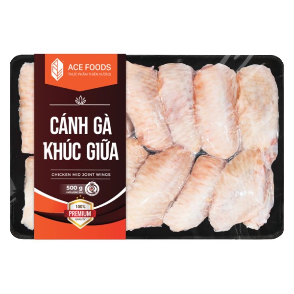 Cánh Gà Khúc Giữa Đông Lạnh ACE Foods Khay 500G