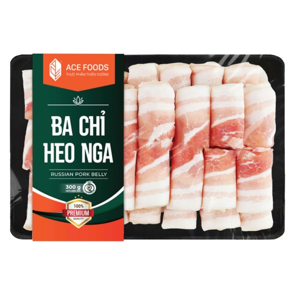 Ba Chỉ Heo Nga Đông Lạnh ACE Foods Khay 300G