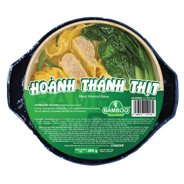 Súp Hoành Thánh Bamboo Thịt Hộp 250G